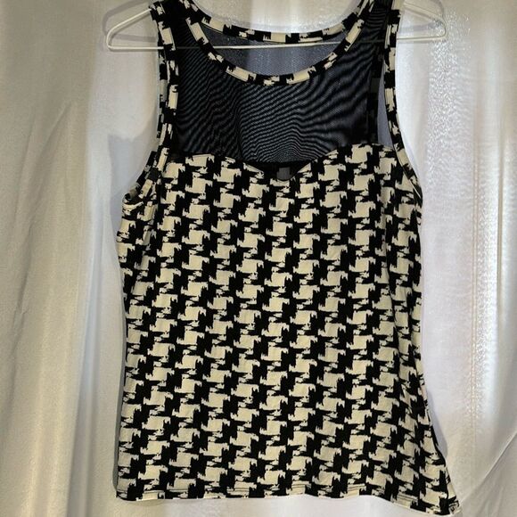 2/$30 Express houndstooth mesh tank size M - Picture 1 of 4